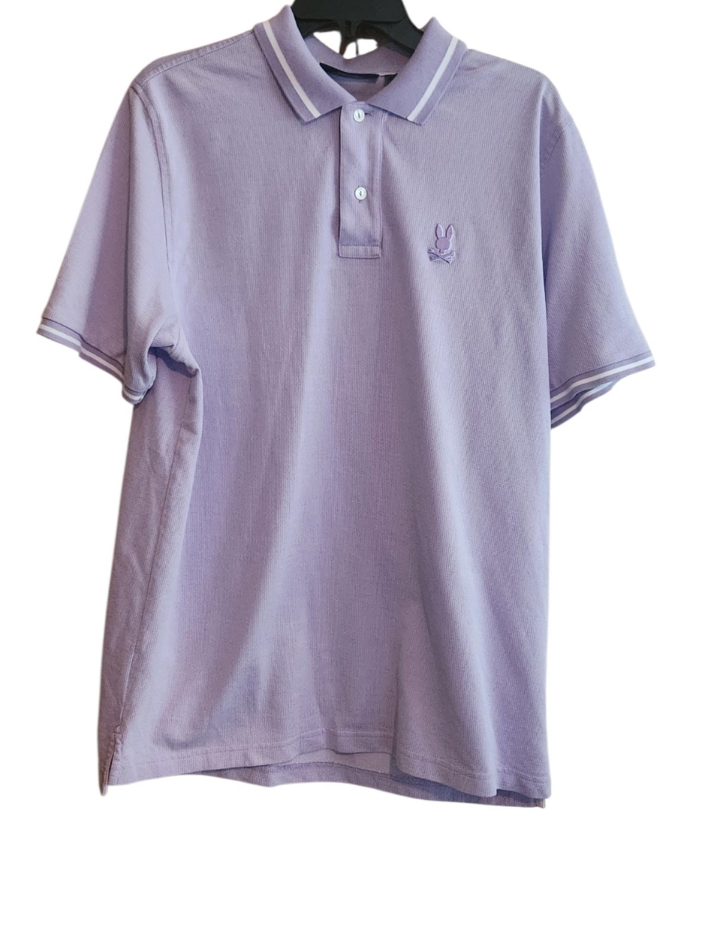 Psycho Bunny Digital Lavender Warsaw Polo with Embroidered Bunny Logo